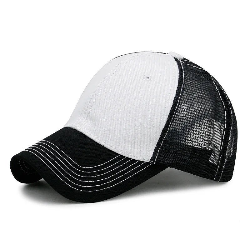 Wholesale Adult Summer Sun Hats Men Cool Hiphop Punk Rock Truck Cap Women Fashion Mesh Baseball Caps