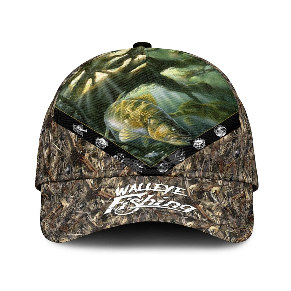 Baseball Cap Love Walleye Bass Carp Fishing Printed Snapback Hats Men Women Adult Hip Hop Headwear Outdoor Casual Sun Visor