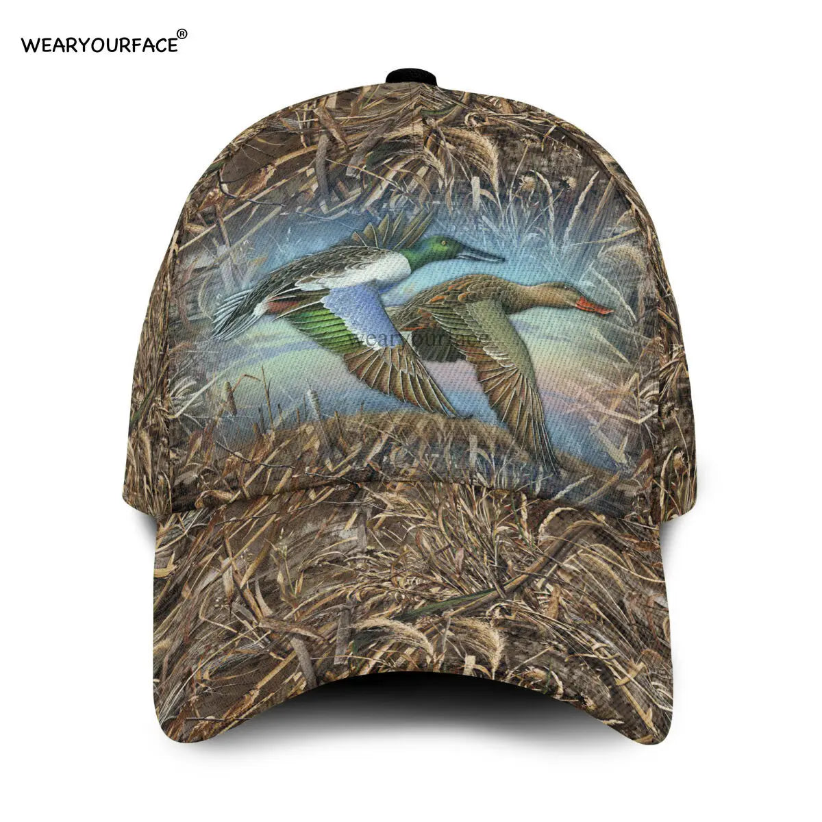 Mallard Birds Wildlife 3D All Over Printed Snapback Hat Men Women Adult Hip Hop Headwear Outdoor Sun Visor Baseball Cap