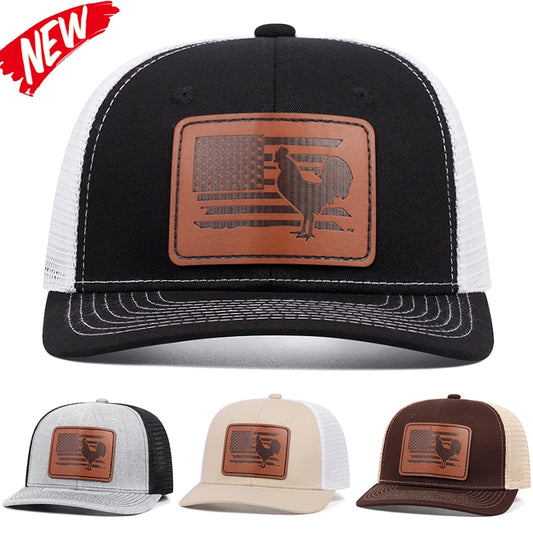 NEW Rooster Skin Label Fashion Duck Tongue Hat Adjustable Sun Shade Truck Cowboy Hat Men's Hip Hop Baseball Hat Snapback Hat