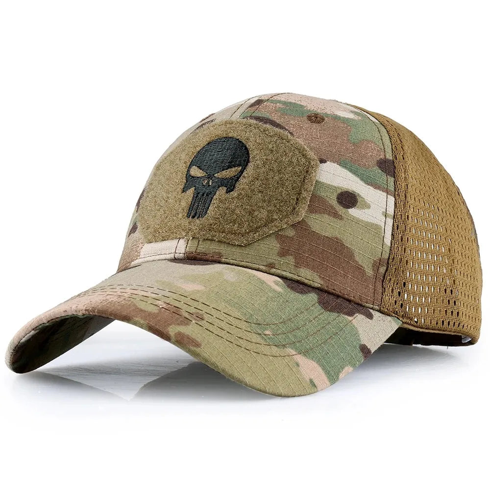 Baseball Caps Camouflage Trucker Hat Outdoor Sports Hiking Camping Hunting Combat Paintball Adjustable Mesh Snapback Sun Hats