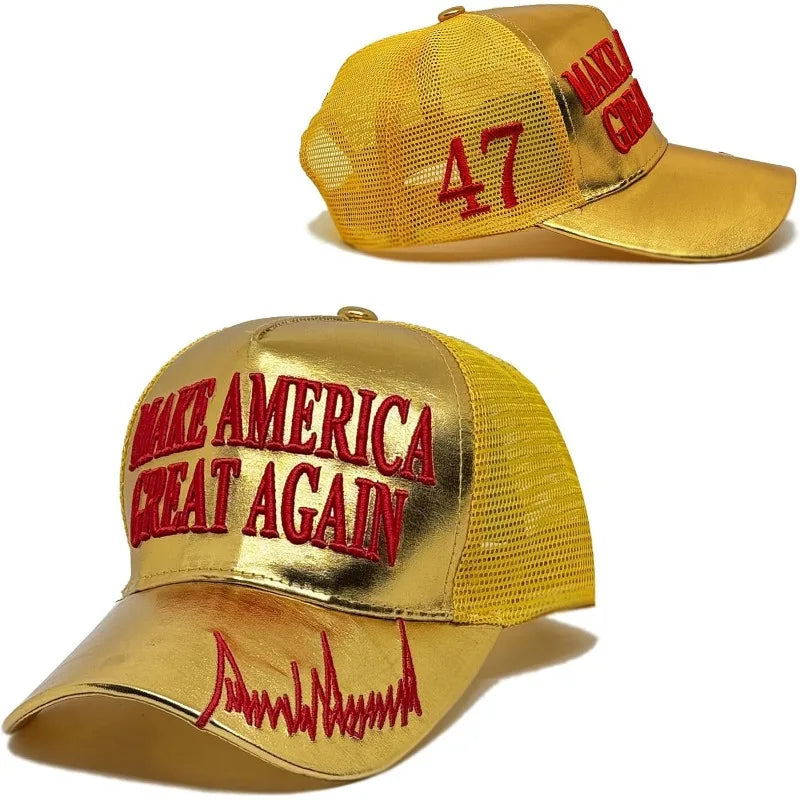 1pc Trump 2024 Make America Great Again Hat Take America Back Hat with USA Flag Embroidery Adjustable Mesh Baseball Cap