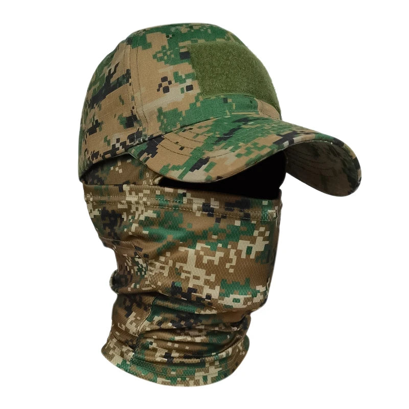 Camo Baseball Caps Sunscreen Breathable Camouflage Balaclava Hat Outdoor Fishing Hiking Hunting Sports Cap Sunscreen Caps