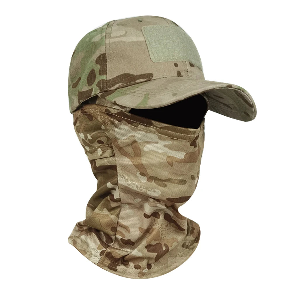 Camo Baseball Caps Sunscreen Breathable Camouflage Balaclava Hat Outdoor Fishing Hiking Hunting Sports Cap Sunscreen Caps