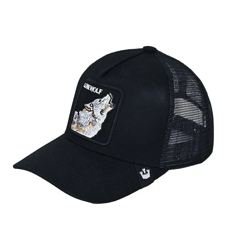 Baseball Caps Men Women Snapback Hip Hop Cap With Fashion Animals Embroidery Summer Breathable Mesh Trucker Caps Streetwear Bone