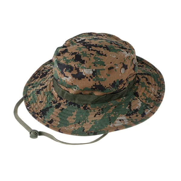 Camouflage Tactical Boonie Hats Camping Climbing Bucket Sniper Hat Men Outdoor Fishing Hiking Cap Sun Protective Boonie Caps