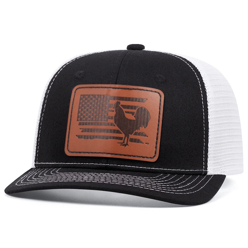 NEW Rooster Skin Label Fashion Duck Tongue Hat Adjustable Sun Shade Truck Cowboy Hat Men's Hip Hop Baseball Hat Snapback Hat