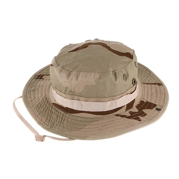 Camouflage Tactical Boonie Hats Camping Climbing Bucket Sniper Hat Men Outdoor Fishing Hiking Cap Sun Protective Boonie Caps