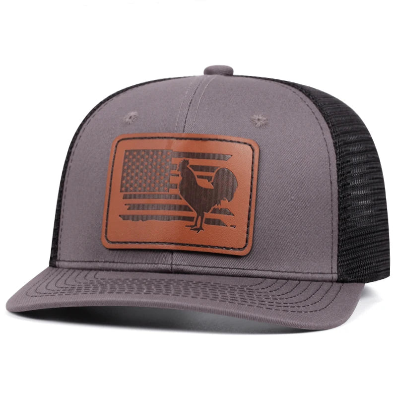 NEW Rooster Skin Label Fashion Duck Tongue Hat Adjustable Sun Shade Truck Cowboy Hat Men's Hip Hop Baseball Hat Snapback Hat