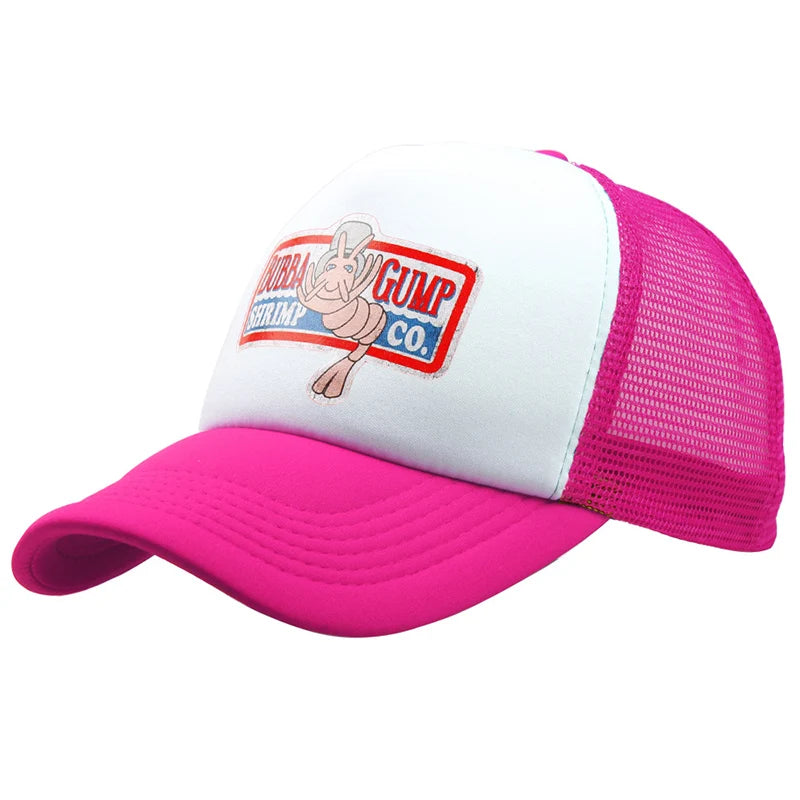 1994 Forrest Gump Men Women Baseball Cap Cotton Fashion Bubba Gump Shrimp Print Snapback Mesh Summer Sun Visor Hat Hot Sale H057