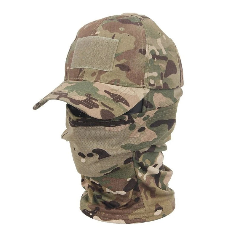 Camo Baseball Caps Sunscreen Breathable Camouflage Balaclava Hat Outdoor Fishing Hiking Hunting Sports Cap Sunscreen Caps