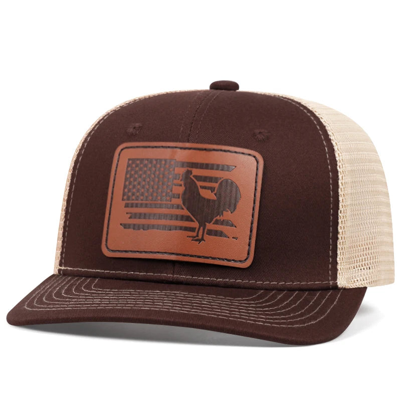 NEW Rooster Skin Label Fashion Duck Tongue Hat Adjustable Sun Shade Truck Cowboy Hat Men's Hip Hop Baseball Hat Snapback Hat