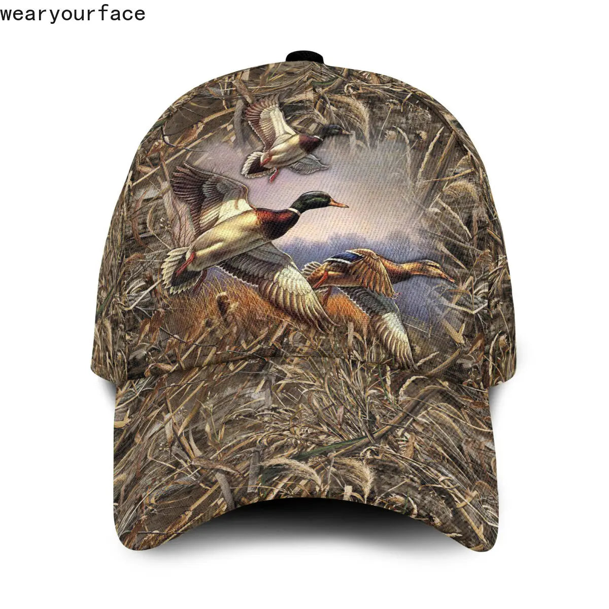 Mallard Birds Wildlife 3D All Over Printed Snapback Hat Men Women Adult Hip Hop Headwear Outdoor Sun Visor Baseball Cap