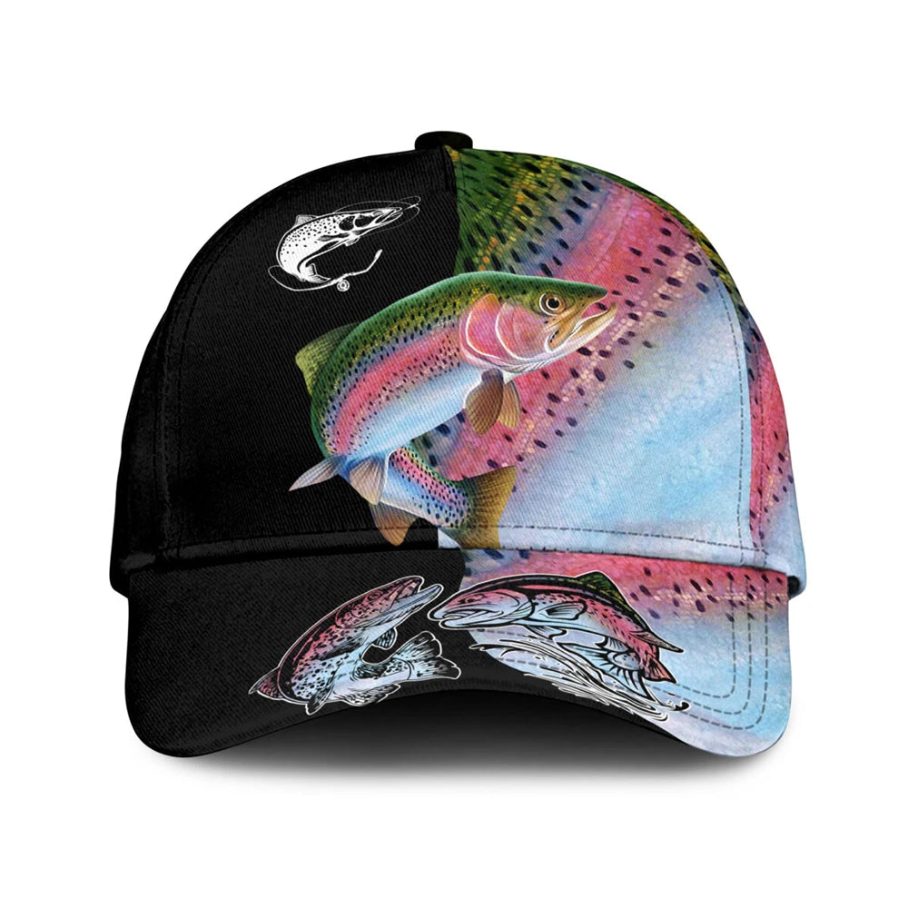 Baseball Cap Love Walleye Bass Carp Fishing Printed Snapback Hats Men Women Adult Hip Hop Headwear Outdoor Casual Sun Visor