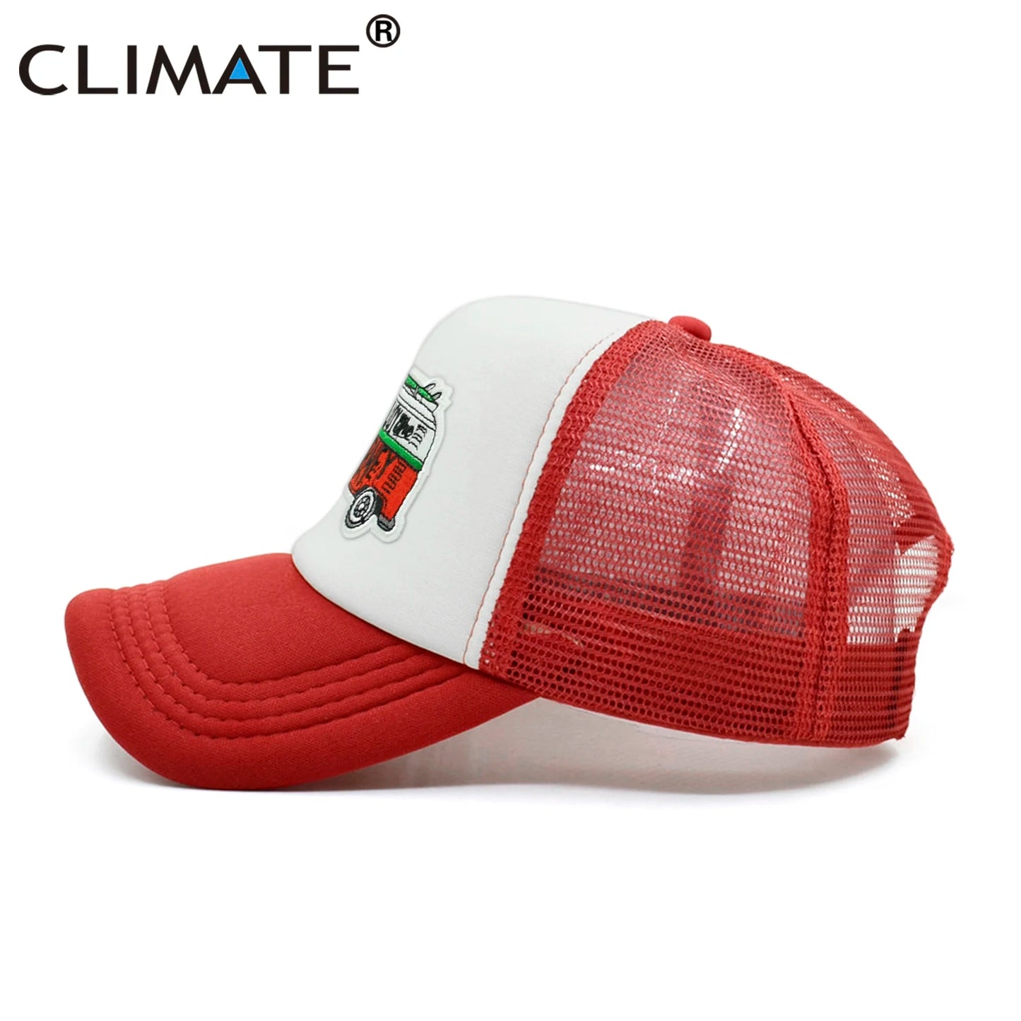 CLIMATE Road Trip Cap Drive Tour Trucker Cap Car Journey Vacation Mesh Cap Hip Hop Summer Hat Caps for Men Family Journey