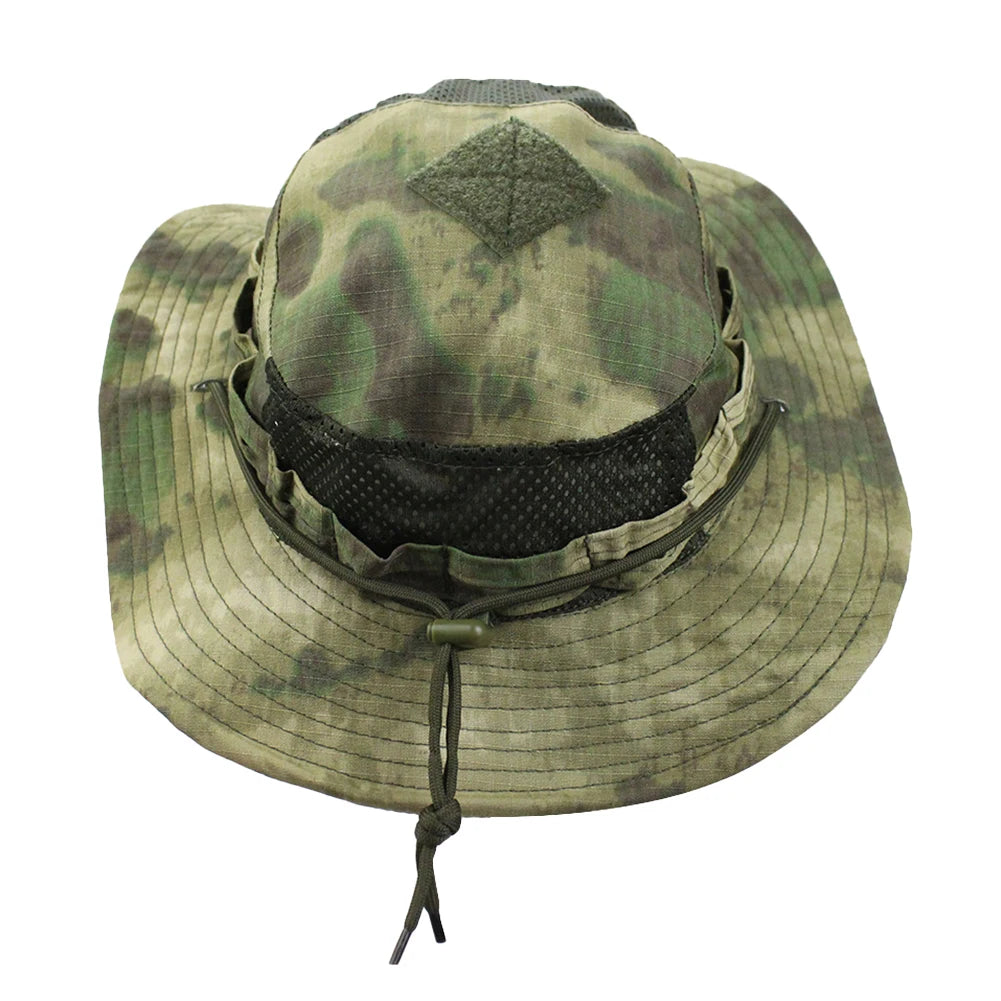 Camouflage Enthusiasts Square Pocket Camo Bonnie Cap US Bucket Benny Hats Multicam Fishing Outdoor Hiking Tactical Sun Caps