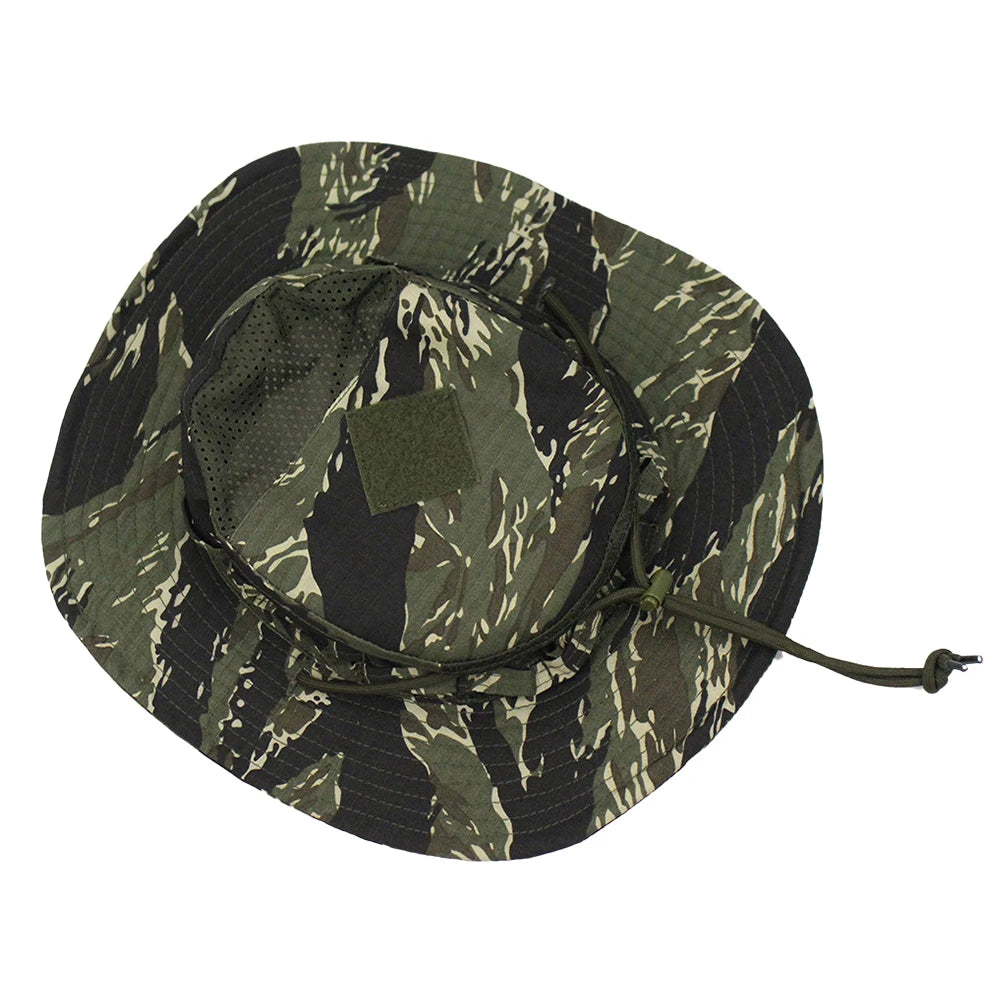 Camouflage Enthusiasts Square Pocket Camo Bonnie Cap US Bucket Benny Hats Multicam Fishing Outdoor Hiking Tactical Sun Caps