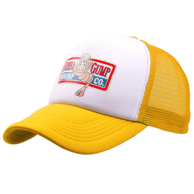 1994 Forrest Gump Men Women Baseball Cap Cotton Fashion Bubba Gump Shrimp Print Snapback Mesh Summer Sun Visor Hat Hot Sale H057