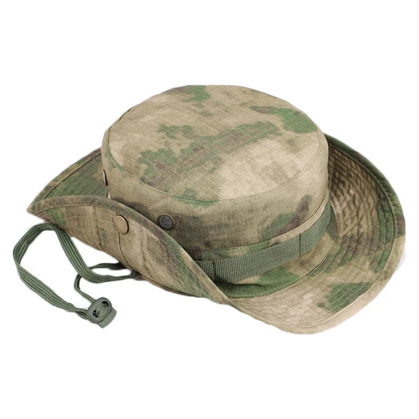 Camouflage Tactical Boonie Hats Camping Climbing Bucket Sniper Hat Men Outdoor Fishing Hiking Cap Sun Protective Boonie Caps