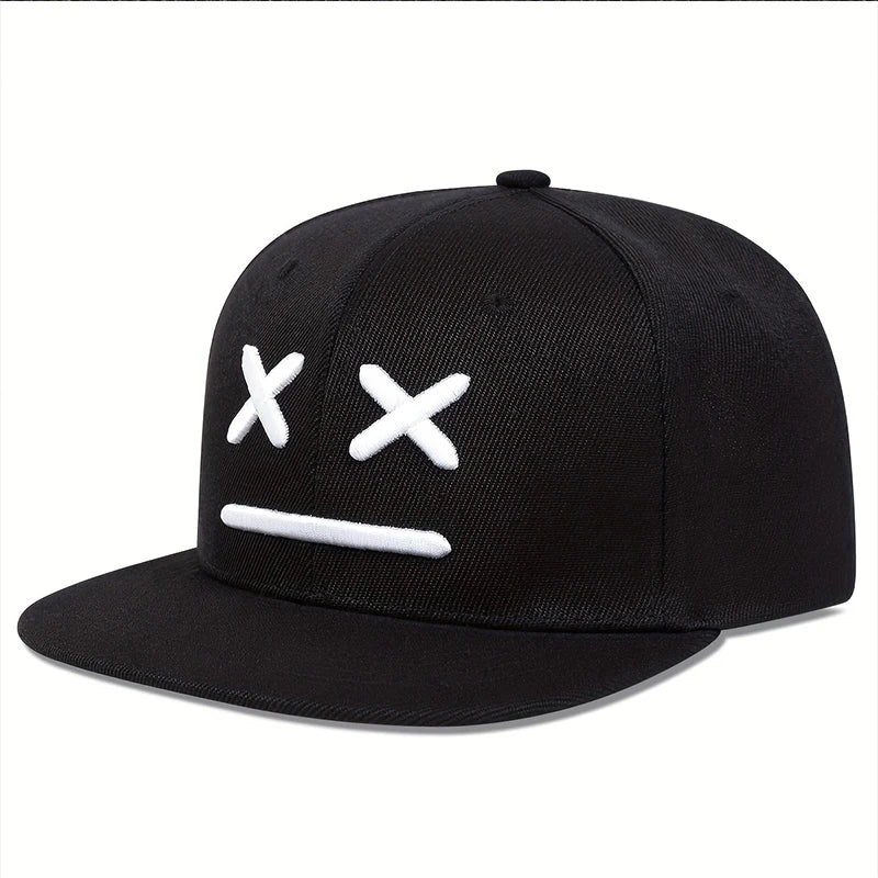 Fashion XX Smiling Face Embroidery Baseball Cap Cotton snapback Hats Adjustable Hip Hop Sport Hats Men Women Outdoor Sun hats