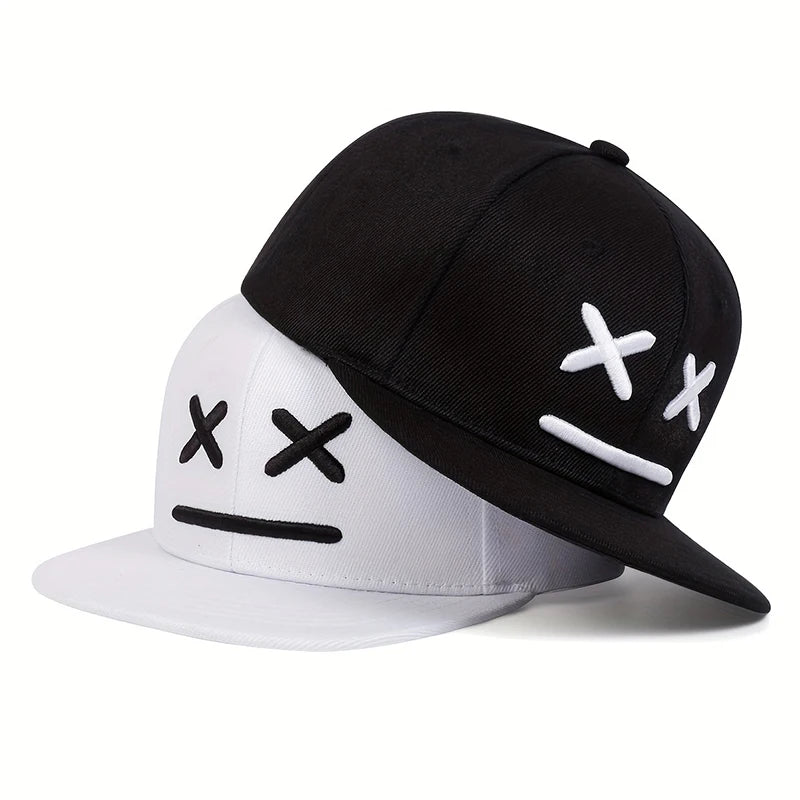 Fashion XX Smiling Face Embroidery Baseball Cap Cotton snapback Hats Adjustable Hip Hop Sport Hats Men Women Outdoor Sun hats