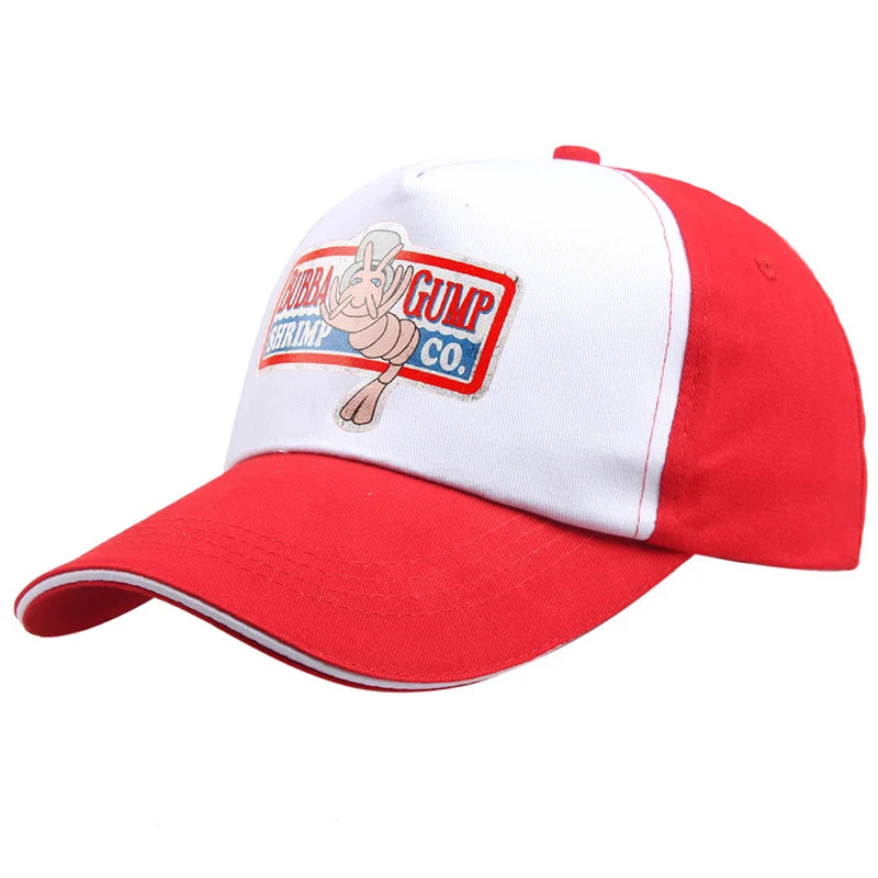 1994 Forrest Gump Men Women Baseball Cap Cotton Fashion Bubba Gump Shrimp Print Snapback Mesh Summer Sun Visor Hat Hot Sale H057