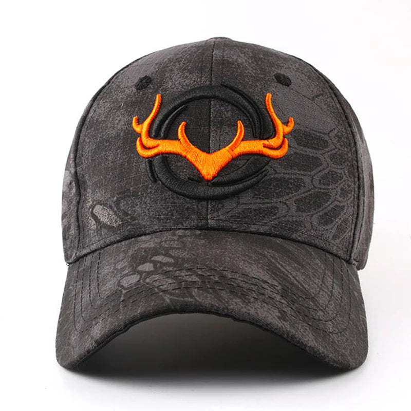 Men Outdoor Hunting Camouflage Jungle Hat 3D Deer Head Hiking Casquette Hats Camo Baseball Cap Fishing Caps