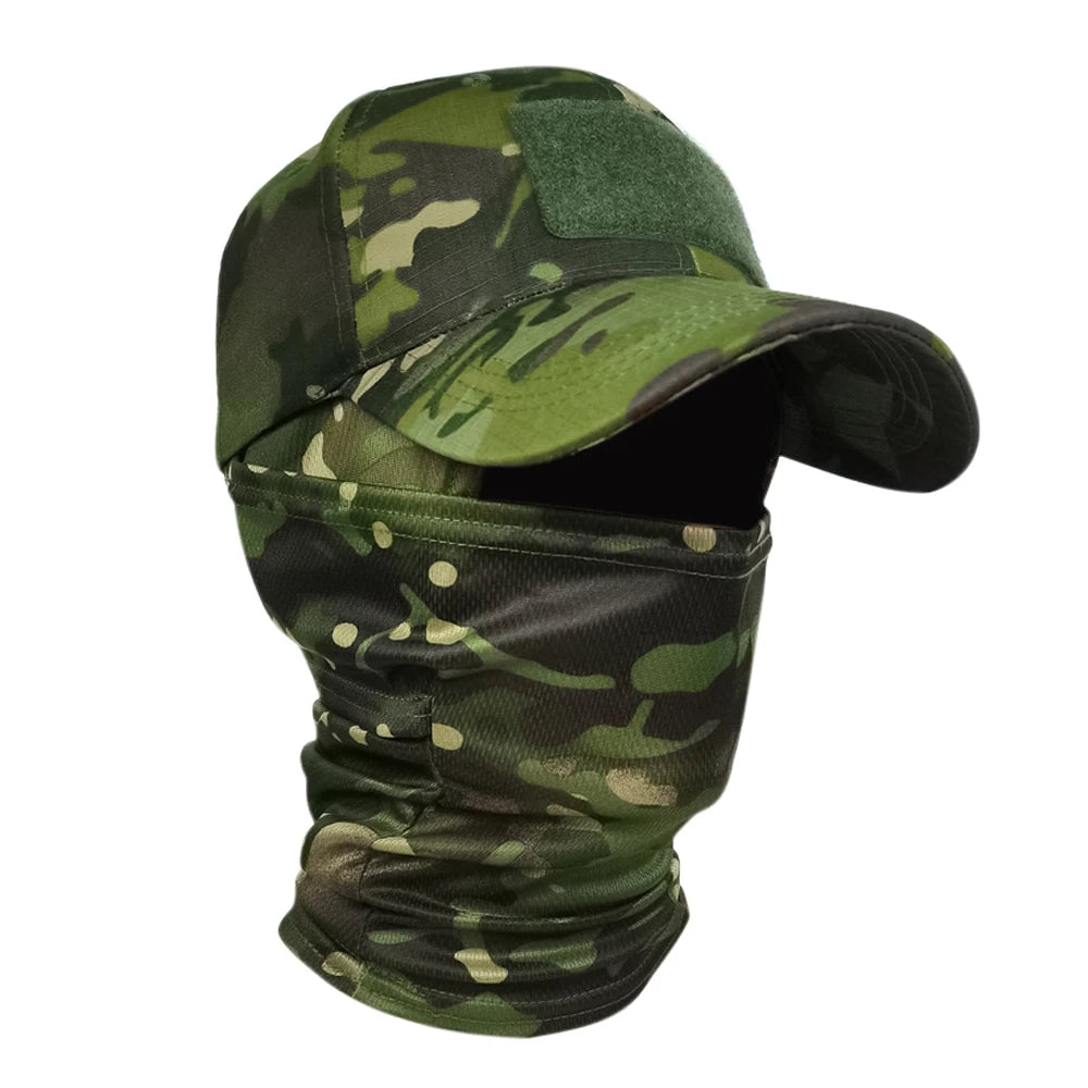 Camo Baseball Caps Sunscreen Breathable Camouflage Balaclava Hat Outdoor Fishing Hiking Hunting Sports Cap Sunscreen Caps