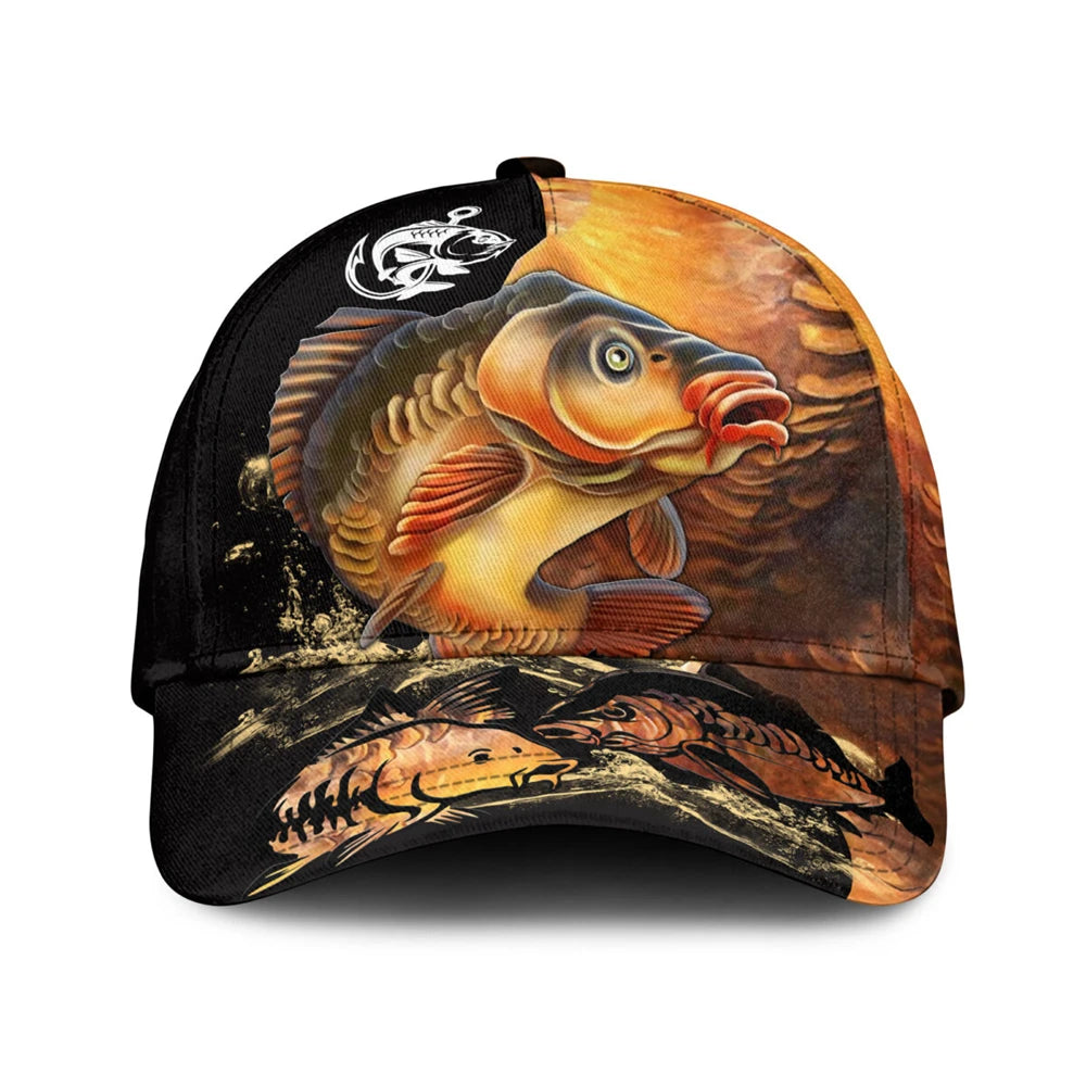 Baseball Cap Love Walleye Bass Carp Fishing Printed Snapback Hats Men Women Adult Hip Hop Headwear Outdoor Casual Sun Visor