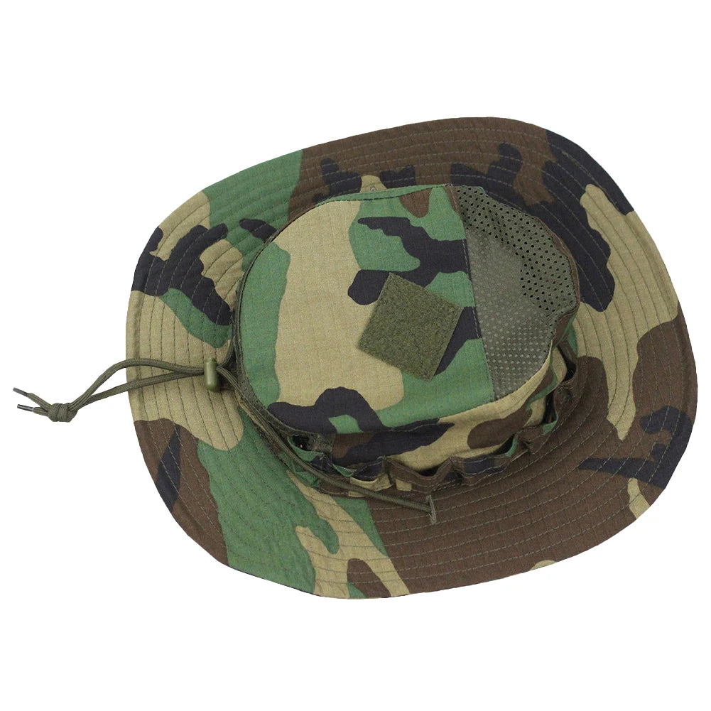 Camouflage Enthusiasts Square Pocket Camo Bonnie Cap US Bucket Benny Hats Multicam Fishing Outdoor Hiking Tactical Sun Caps