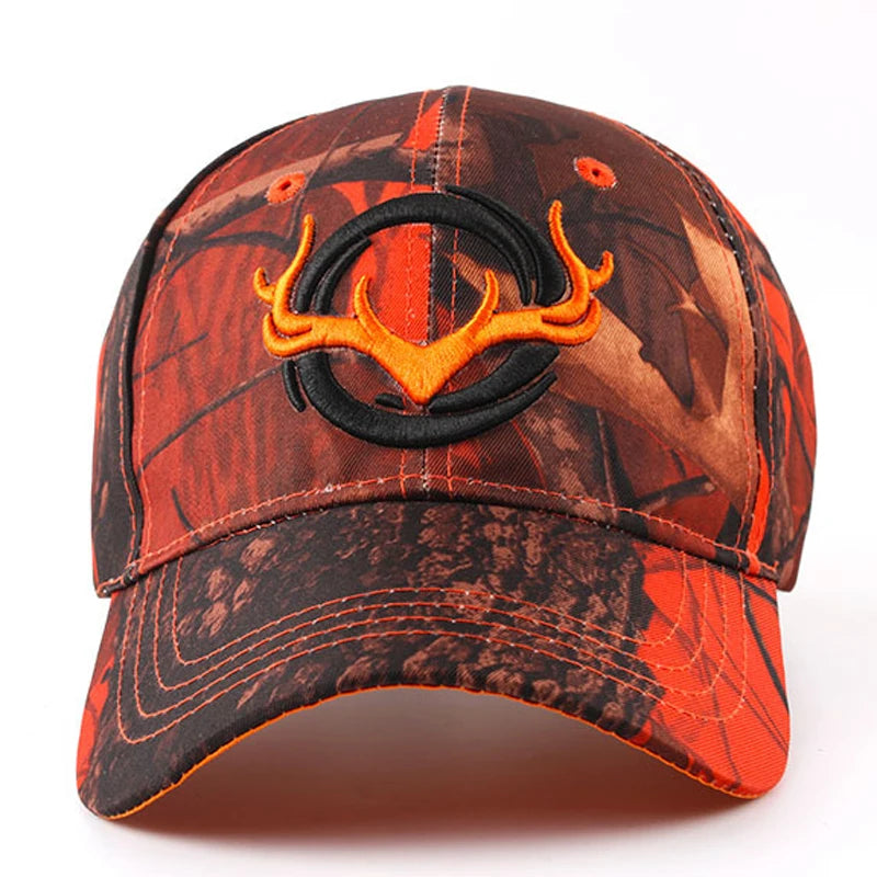 Men Outdoor Hunting Camouflage Jungle Hat 3D Deer Head Hiking Casquette Hats Camo Baseball Cap Fishing Caps