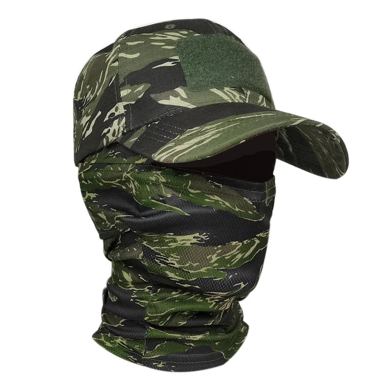 Camo Baseball Caps Sunscreen Breathable Camouflage Balaclava Hat Outdoor Fishing Hiking Hunting Sports Cap Sunscreen Caps