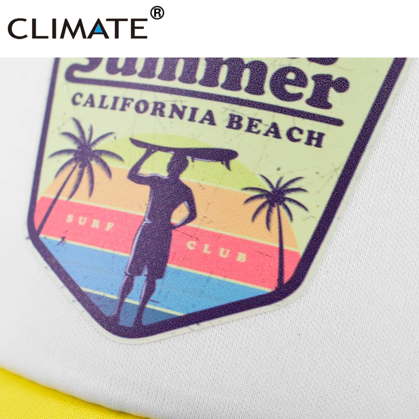 CLIMATE Cool Summer Surfing Trucker Cap Hat Beach Seaside Surfer Caps Sandbeach Holiday Mesh Cap HipHop Hat for Men Women Youth