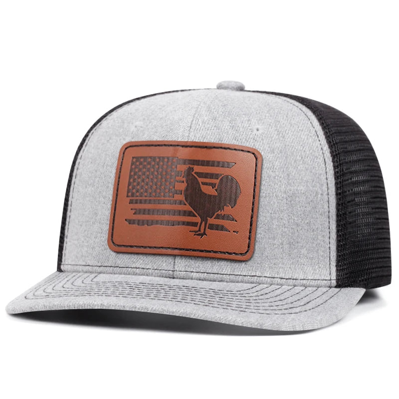 NEW Rooster Skin Label Fashion Duck Tongue Hat Adjustable Sun Shade Truck Cowboy Hat Men's Hip Hop Baseball Hat Snapback Hat