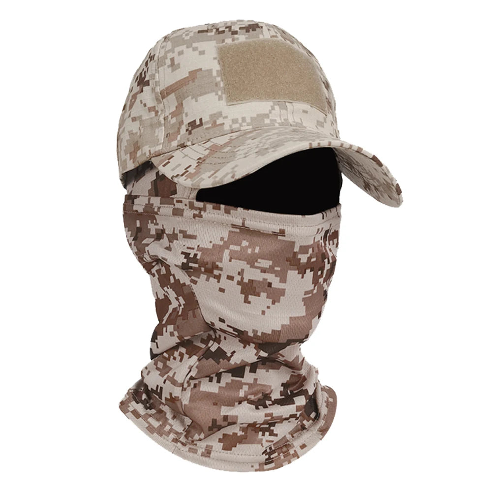 Camo Baseball Caps Sunscreen Breathable Camouflage Balaclava Hat Outdoor Fishing Hiking Hunting Sports Cap Sunscreen Caps